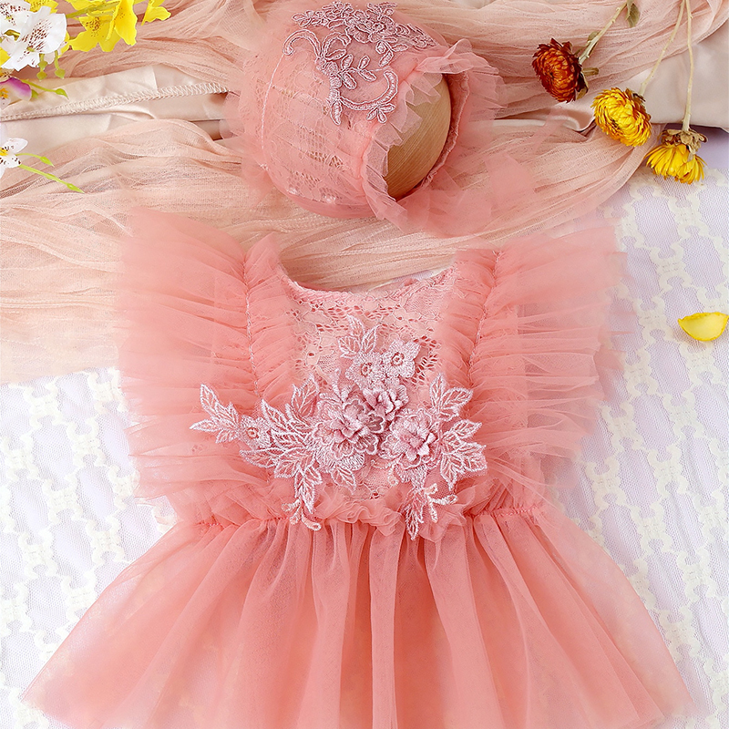 Baby Clothing Newborn - Ylsteed Newborn Girl Mesh Romper Hat