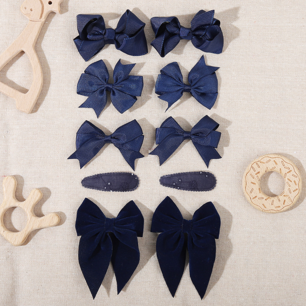 Newborn Gift Set - 10Pcs/set Bows Hair Clip Set for