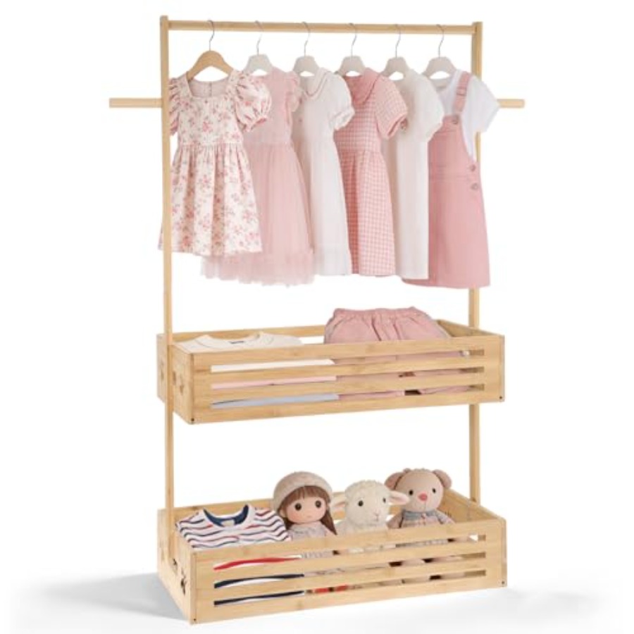 Baby Clothing Hanging Rack - Extra Large Clothing Rack for Toddler