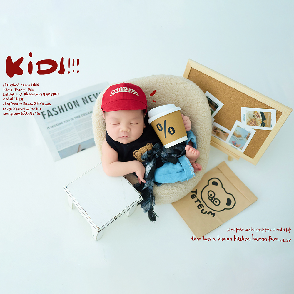 Baby Clothing Newborn - Newborn Photography Props Set Fashion Red