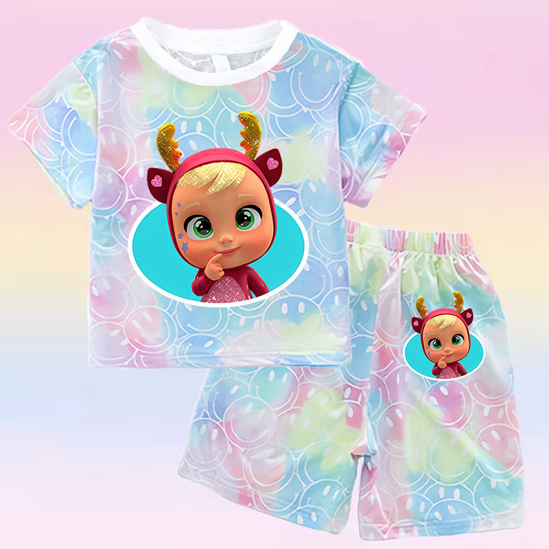 Baby Clothing For Summer - Crying Babies T-shirt Set Children Summer