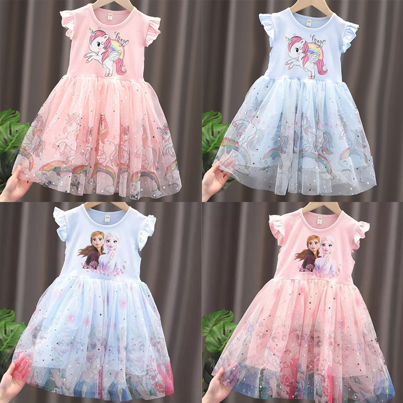 Baby Clothing For Summer - 2024 New Unicorn Summer Princess Dresses