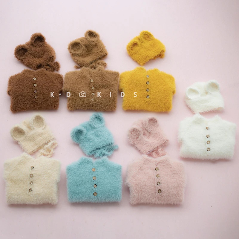 Baby Clothing Newborn - Baby Photo Knitted Bear Clothing Cute