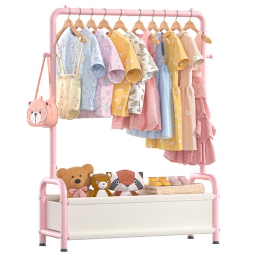 Clothing Rack with Storage She - Baby Clothing Hanging Rack ulasan dan harga