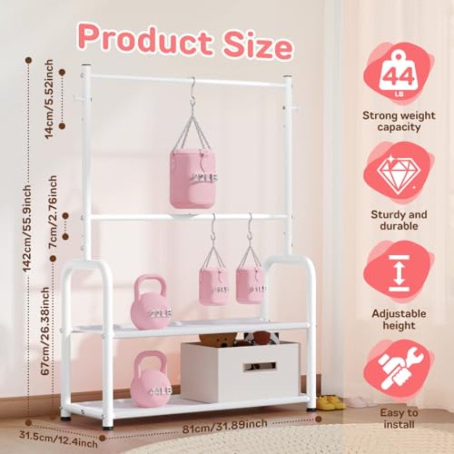 Clothing Rack with 2-Layer Sto - Baby Clothing Hanging Rack ulasan dan harga