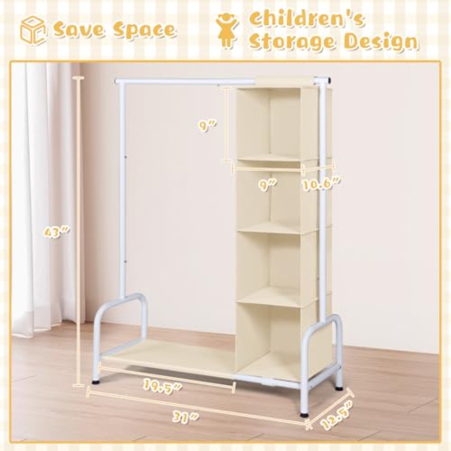 Clothing Rack with Hanging Org - Baby Clothing Hanging Rack ulasan dan harga
