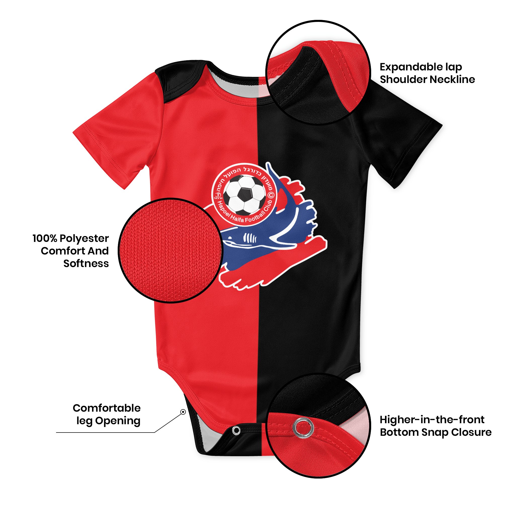Hapoel Haifa Baby Bodysuit Uni - Baby Clothing Newborn ulasan dan harga