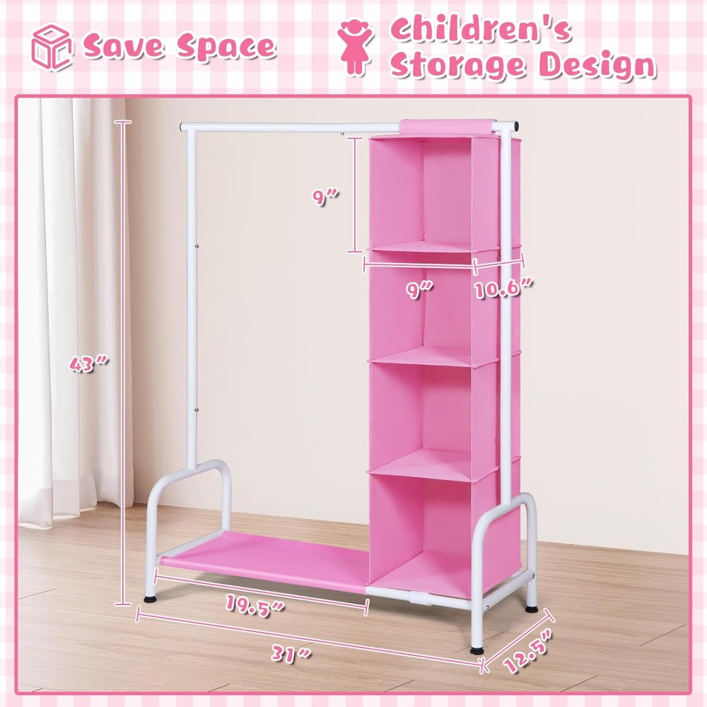 Tall Kids Clothing Rack with H - Baby Clothing Hanging Rack ulasan dan harga