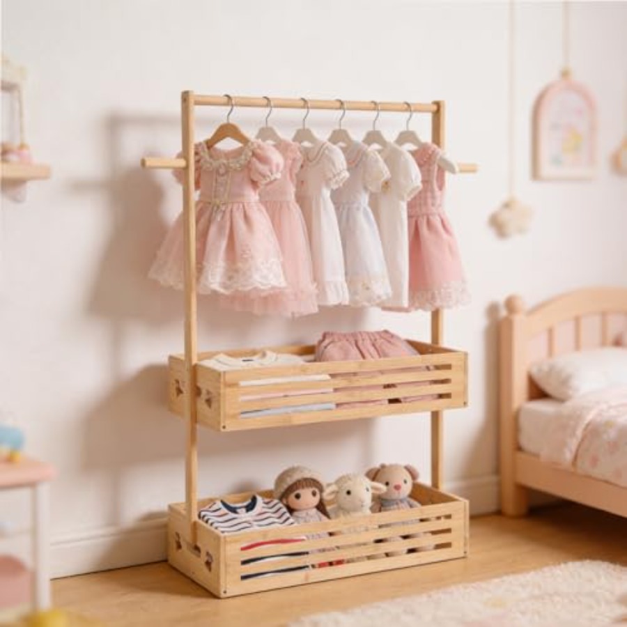 Extra Large Clothing Rack for  - Baby Clothing Hanging Rack ulasan dan harga