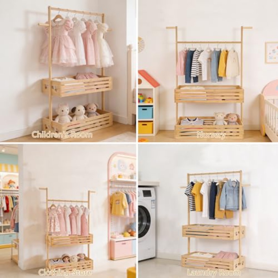 Extra Large Clothing Rack for  - Baby Clothing Hanging Rack ulasan dan harga