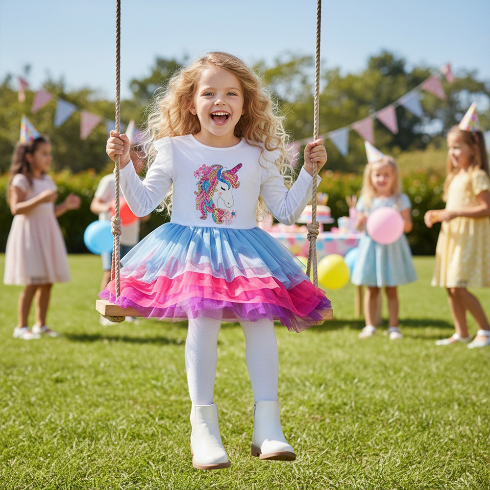 DXTON Children Cake Dress For  - Baby Clothing Layers ulasan dan harga