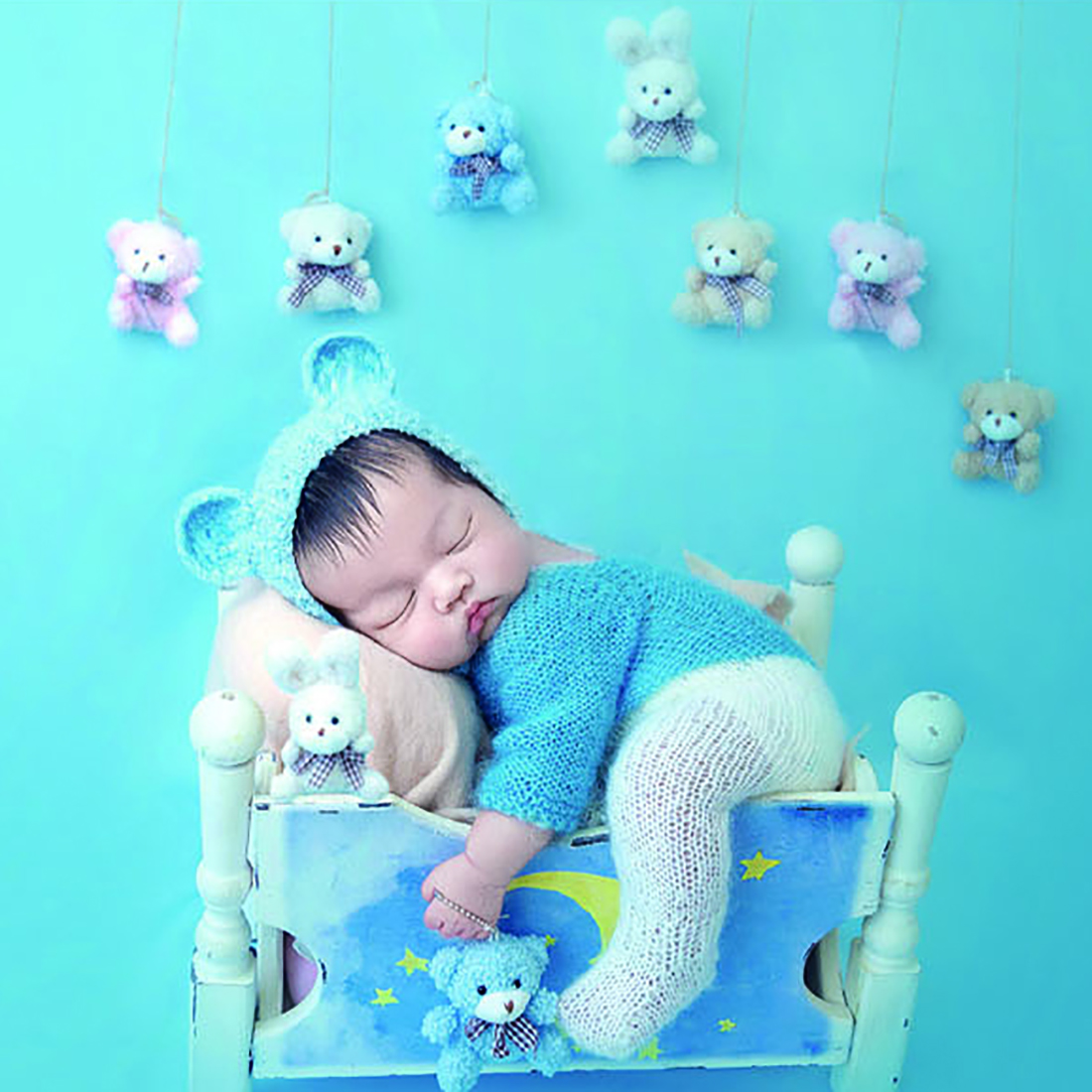 Vintage Knit Fluffy Teddy Bear - Baby Clothing Newborn ulasan dan harga