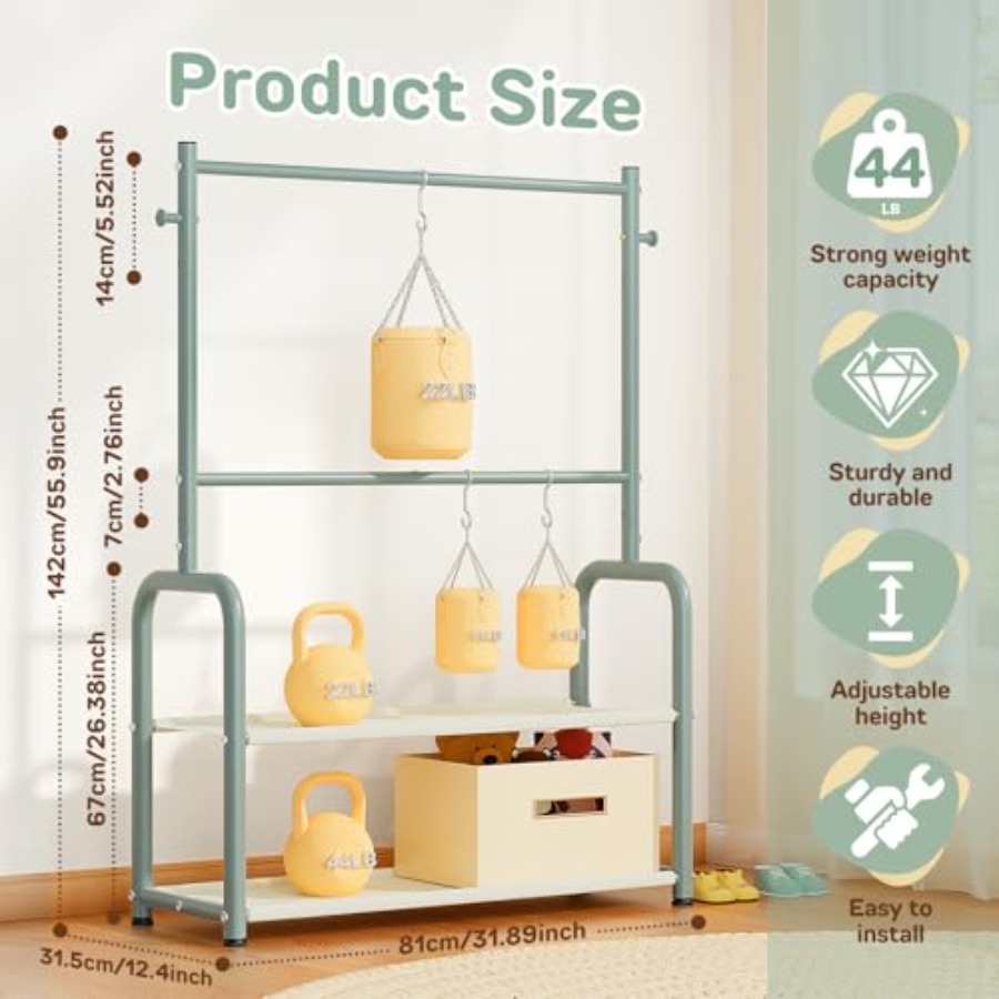 Clothing Rack with 2-Layer Sto - Baby Clothing Hanging Rack ulasan dan harga