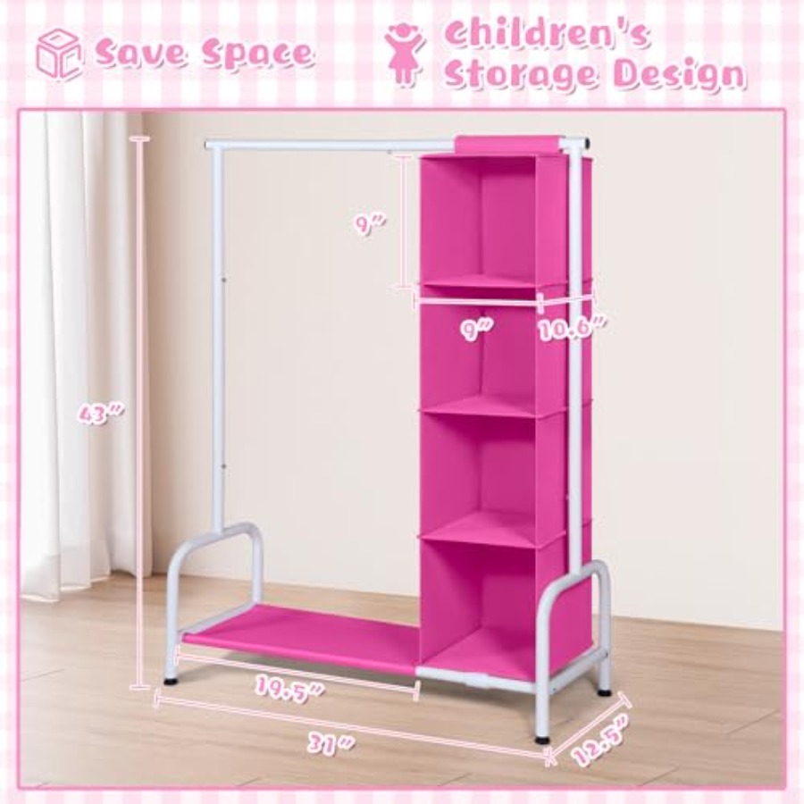 Clothing Rack with Hanging Org - Baby Clothing Hanging Rack ulasan dan harga