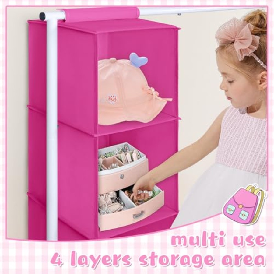 Clothing Rack with Hanging Org - Baby Clothing Hanging Rack ulasan dan harga